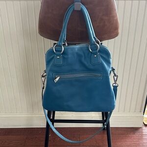 Talbots Blue Leather Satchel/Handbag